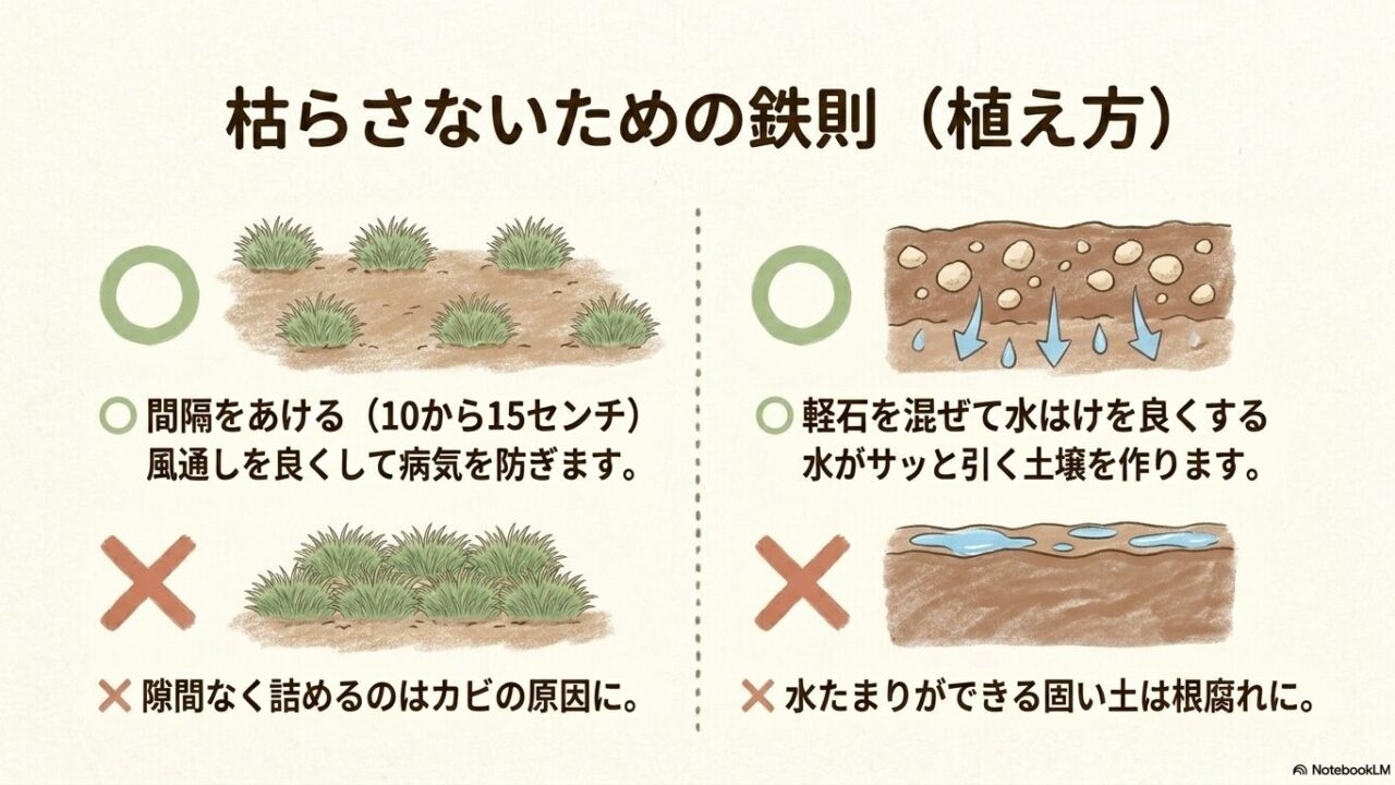 タマリュウの植え方で失敗する4つの原因と対策