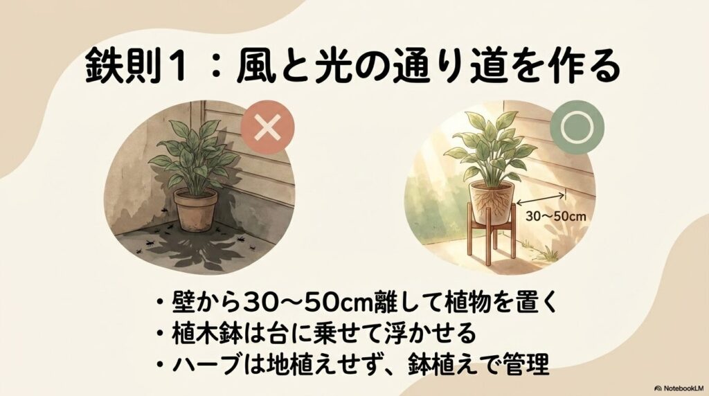 コバエやゴキブリが集まる「わずかな水」を消して虫のオアシスをなくす