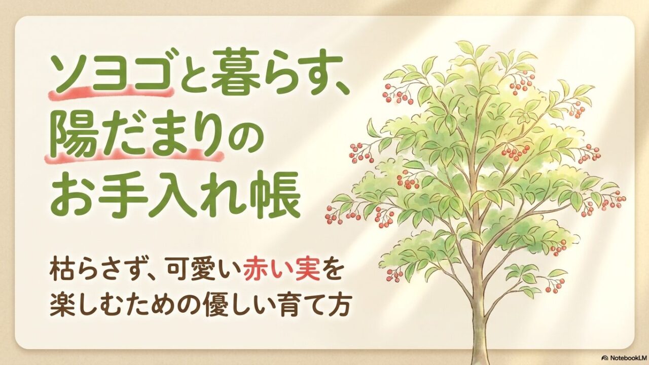 ソヨゴを枯らさず、可愛い赤い実を楽しむための優しい育て方とお手入れ帳