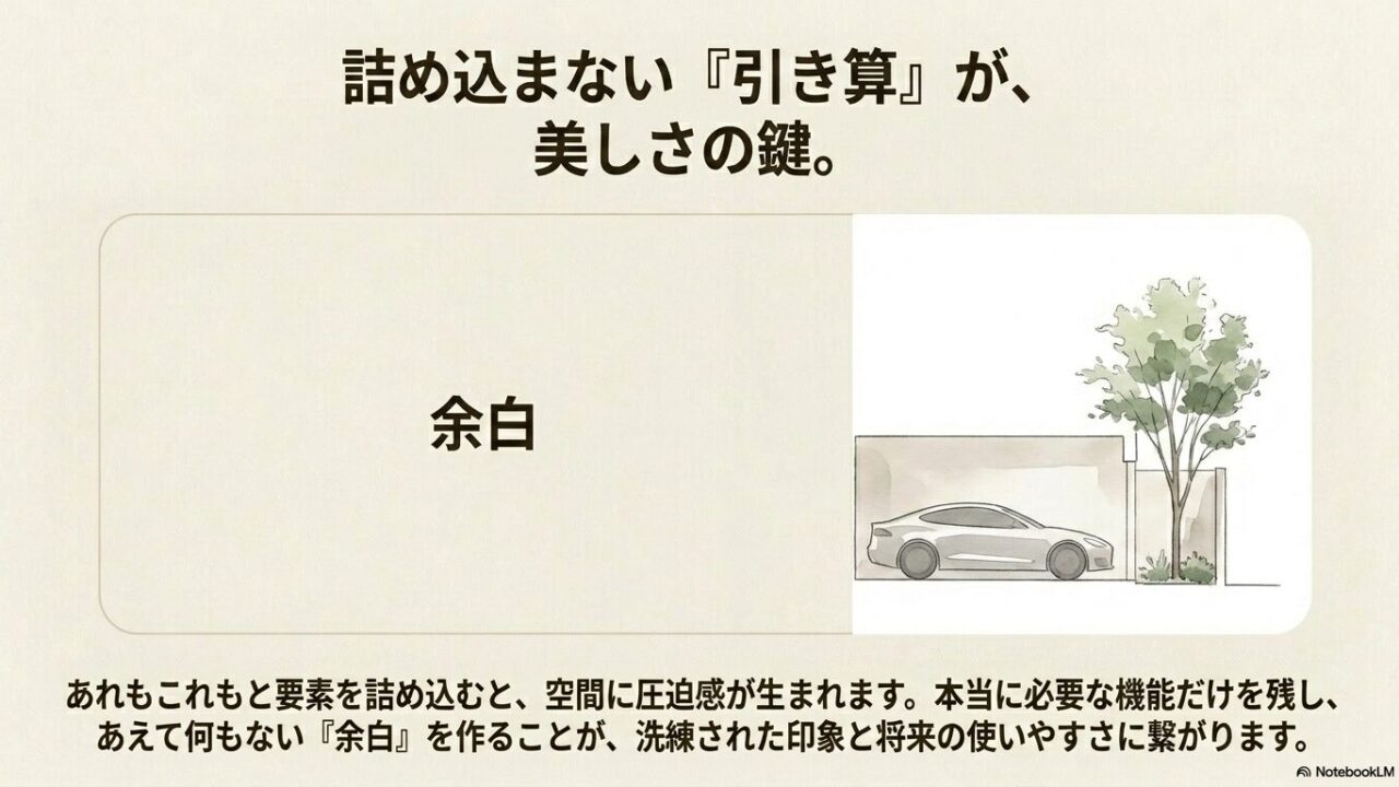 上質な素材を使った外構の昼の表情と、照明によって植物の影が壁に美しく映し出される夜の表情を比較した画像。