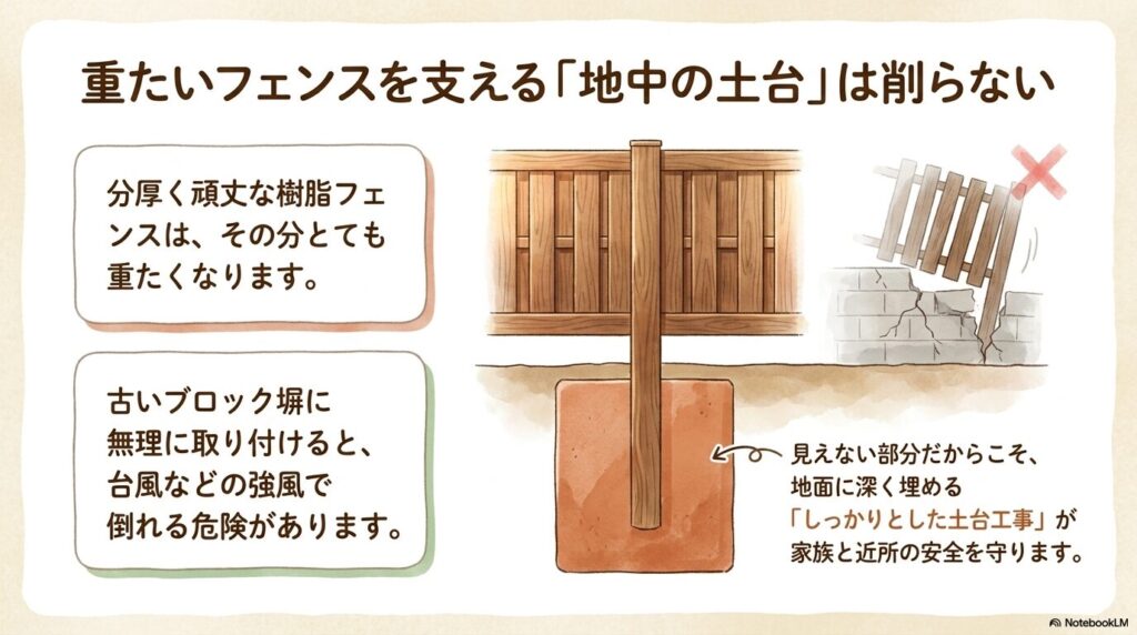 紫外線で少しずつ色が変化し上質な革製品のように庭の風景に馴染んでいくプラドフェンス