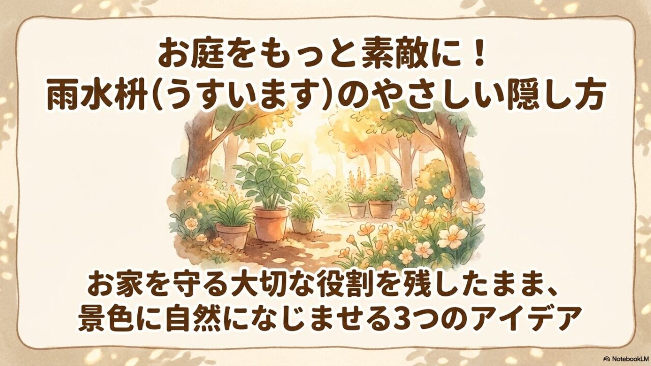 お家を守る大切な役割を残したまま、景色に自然になじませる3つのアイデア。