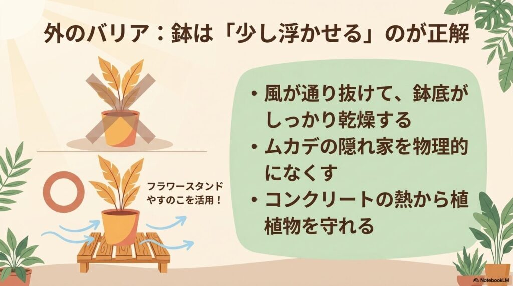 ムカデに噛まれた際に行う、43℃〜46℃の熱めのお湯を使った温熱療法などの応急処置ステップ