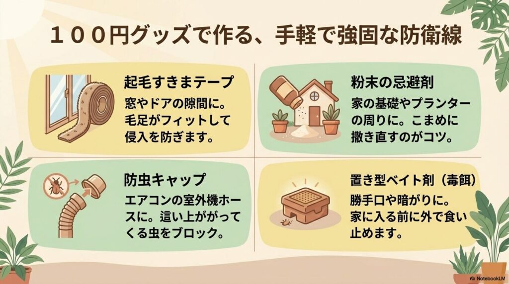 ムカデのエサとなる虫を減らし、居心地の悪い環境を作る「餌枯れ」の基本