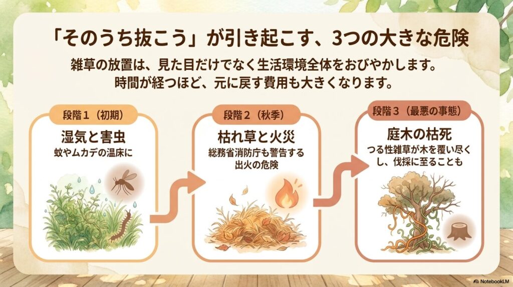 ヤブガラシやメヒシバなど、夏雑草の厄介度リスト