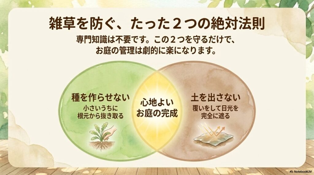 夏雑草の対策方法ごとの即効性と持続性の比較表