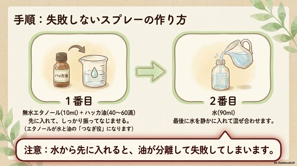 揮発性の高さを補う、重曹とハッカ油を混ぜて作る玄関やシンク下におすすめの置き型防虫アイテム