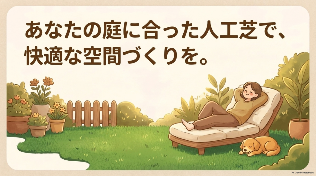 自宅の庭に合った人工芝選びで快適な空間づくりを応援する結び